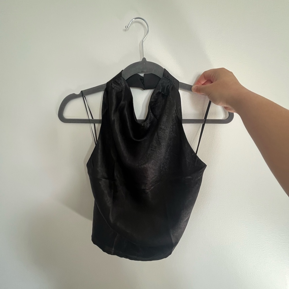 H&M black halter top NWT